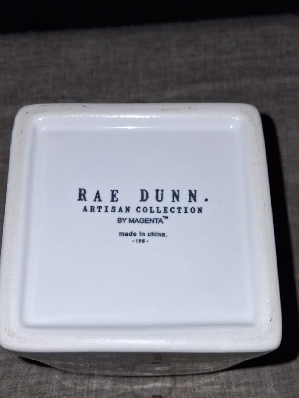 Rae Dunn White Ceramic Piece with Black Stamp - Picture 2 of 4
